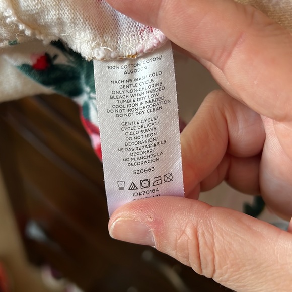 Cotton floral knit - crewneck top. 100% cotton - Picture 4 of 4